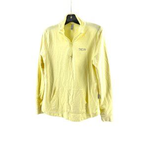 Baypointe Women's Ocean City Yellow 1/4 Zip Hooded Sweatshirt Hoodie Size M